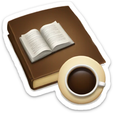  cofee and book sticker