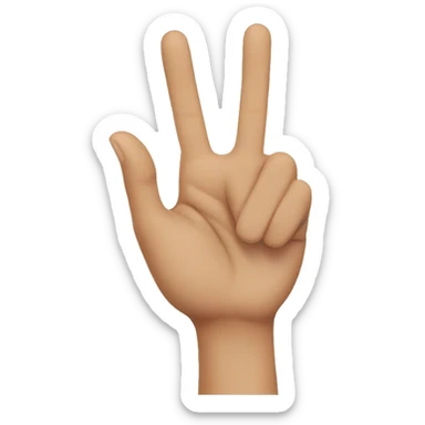 Hand sign sticker