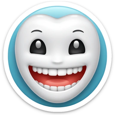 TEETH clean icon in the round sticker
