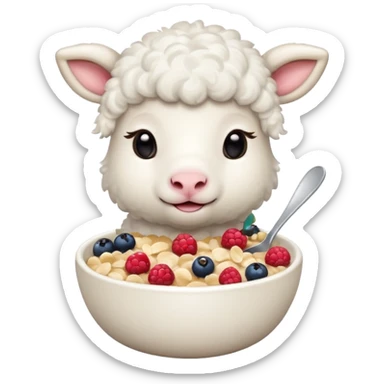Lamb with oatmeal and berries sticker