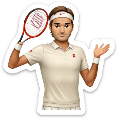 Roger Federer serving sticker