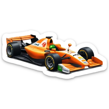 mclaren f1 papaya car lando norris sticker