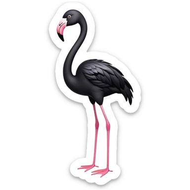 Sleep token mascot Jerry the black flamingo sticker