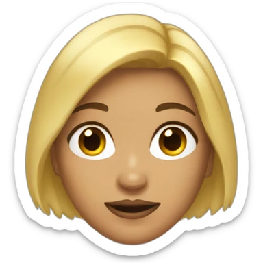 Femme chauve sticker