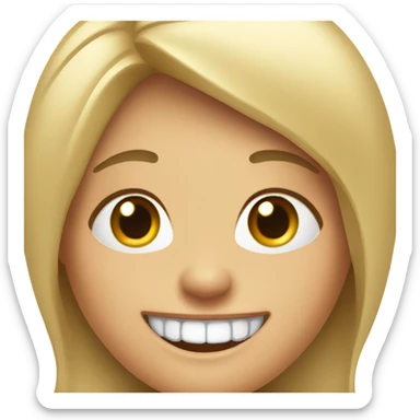 Bucktooth woman sticker