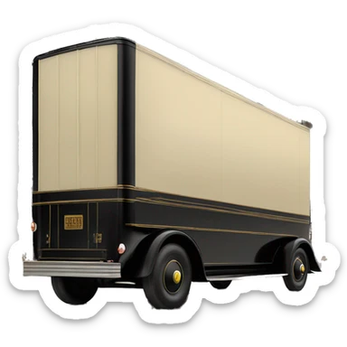 Art Deco Very long and tall 1933 moving truck side view  sticker