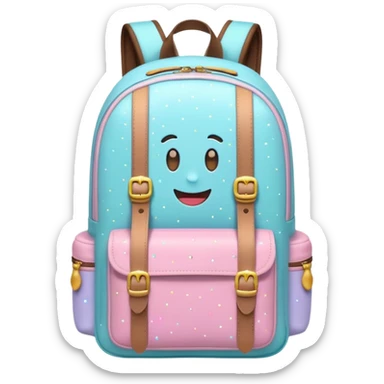 Pack & Go
A cheerful emoji-style travel backpack with small sparkles around it, symbolizing excitement for a new journey. Simple flat style, pastel tones, white background. sticker