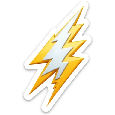 a white lightning emoji sticker