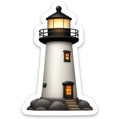 Lighthouse with firelight  sticker
