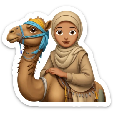 Desert Nomad Traveler with camel sticker