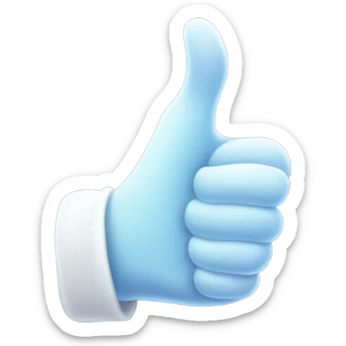 thumb up, ghost hand in magical style sticker