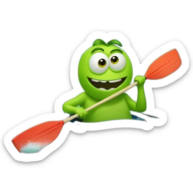 Mike Wazowski cartoon on kayaking sticker
