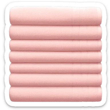 Light pink stacked towels sticker