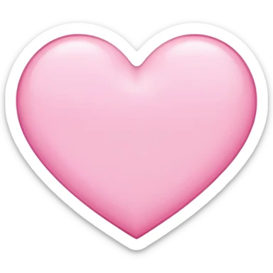 White heart with pink outline sticker