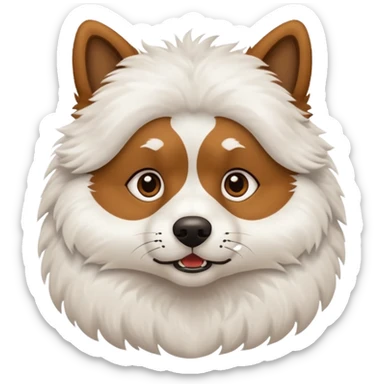 I want a brown Anjing kampung(talamian) with white furs from jaw below.  sticker