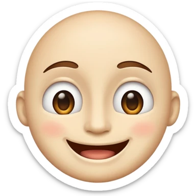 A smile but put the mouth above the eyes sticker