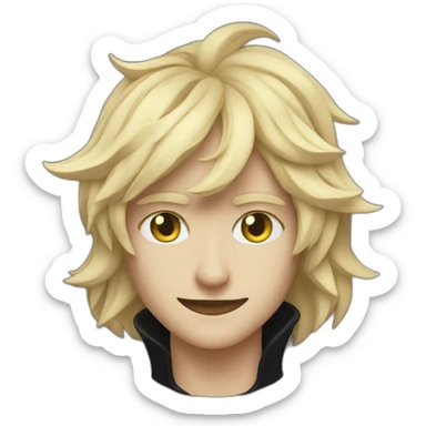 Chat noir avec des tache noir sticker