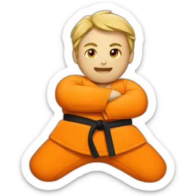 orange belt judo sticker