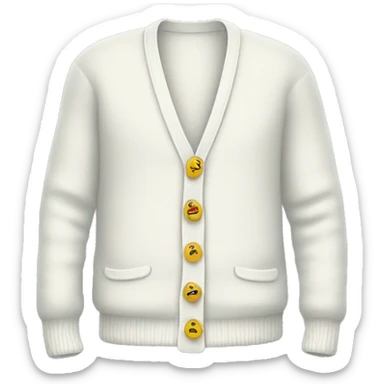 White cardigan sticker