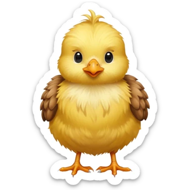 pulcino con nocciole nelle orecchie  sticker