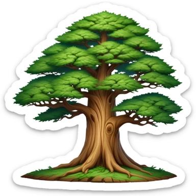 Cinematic Realistic depiction of a majestic Lebanese cedar tree, rendered with intricately detailed bark and lush, vibrant foliage, set against a softly lit, ethereal backdrop that emphasizes its national symbolism sticker