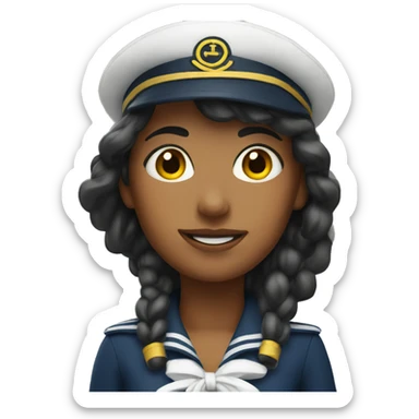 Woman sailor sticker
