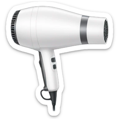 all white image hair dryer sticker