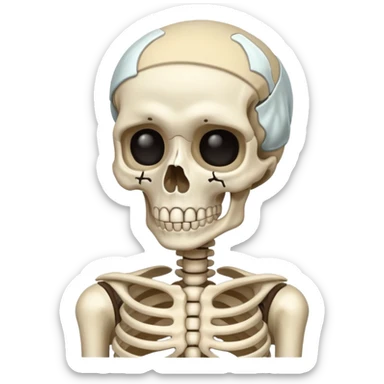 Shy Skeleton sticker