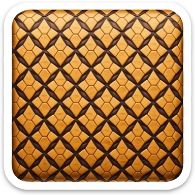 brown snake skin print in diamond shape sticker