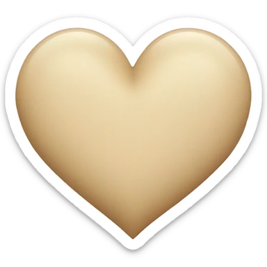 Beige heart sticker
