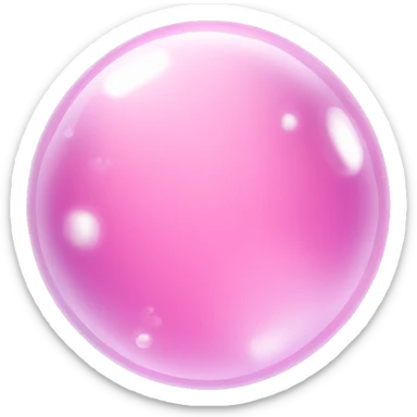 pink soap bubbles sticker