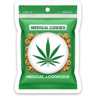Weed pound baggie with the name medical cookies on it

 sticker