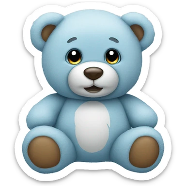 ice blue teddy bear sticker