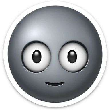 A  gray big shpere head with cylindrical  body  sticker