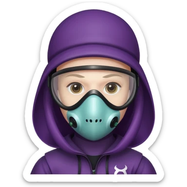 squid game guard wearing mask sticker