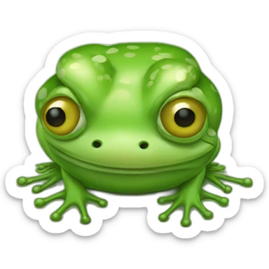 frog sick sticker