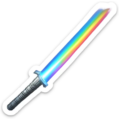 light saber sword with rainbow ray sticker