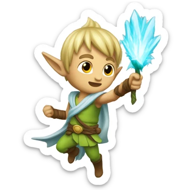 Un elfo tirando un Kamehameha  sticker