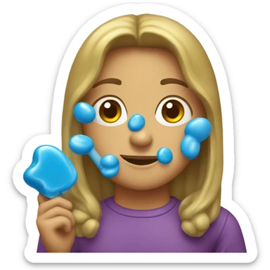 blue sour candy sticker