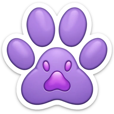 purple-cat-pawprint sticker