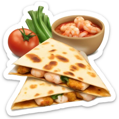 Chicken and shrimp Quesadillas sticker