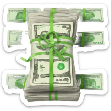 bundles of money  sticker