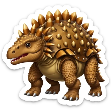 A brown ankylosaurus that doesn’t look mutated and actually looks like a normal ankylosaurus  sticker