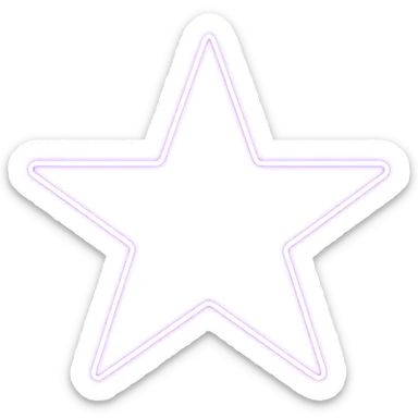 star with a purple neon glow, no background sticker