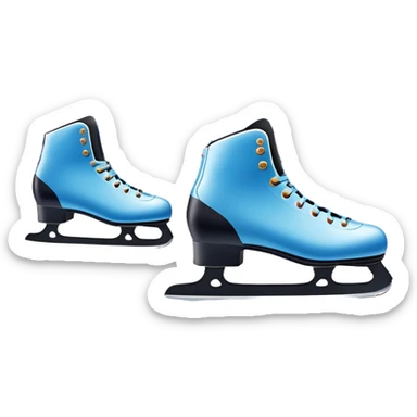 An icon showing a pair of speed skates gliding on an icy track, leaving sharp trails. The background features a grand speed skating arena with spectators, bright lights, and a winter landscape visible through the open structure. Transparent background enhances the dynamic motion. sticker