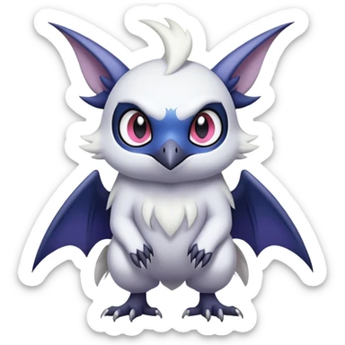 Edgy Cool Kawaii Noibat-Absol-Pokemon Full Body sticker