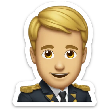 Macron buvant une bière sticker