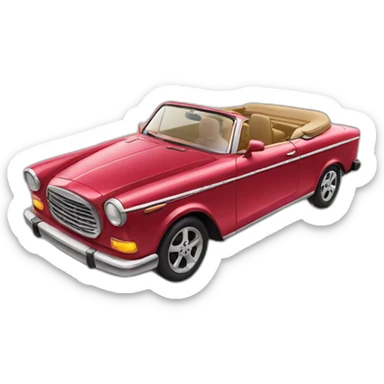 car cabriolet sunset sticker