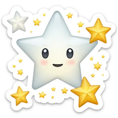 white stars sticker