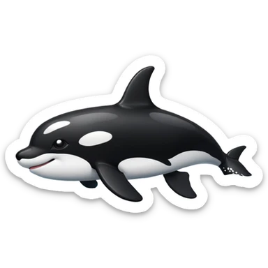 black orca dog sticker